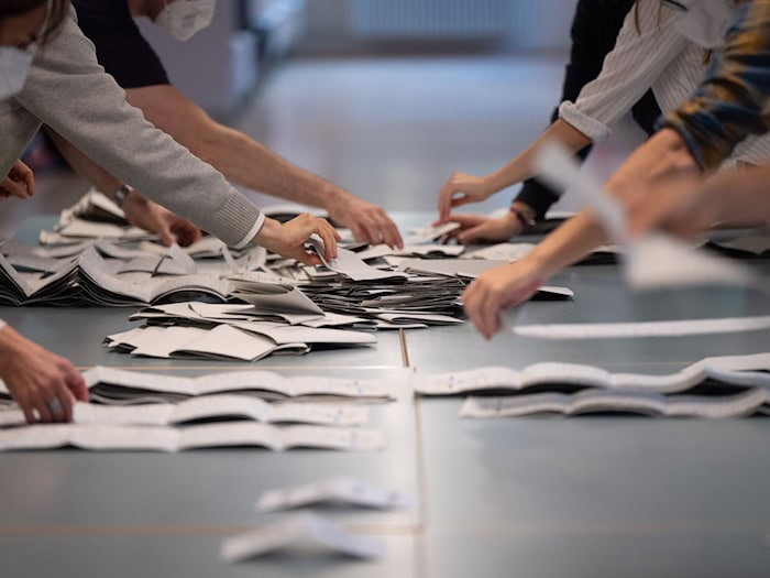 Die Innenverwaltung hält verschiedene Formen der Einflussnahme auf die Abgeordnetenhauswahl für möglich. (Archivbild) / Foto: Sebastian Gollnow/dpa