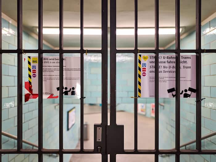 Die Gewerkschaft Verdi bestreikt für 48 Stunden den Berliner Nahverkehr. / Foto: Michael Ukas/dpa