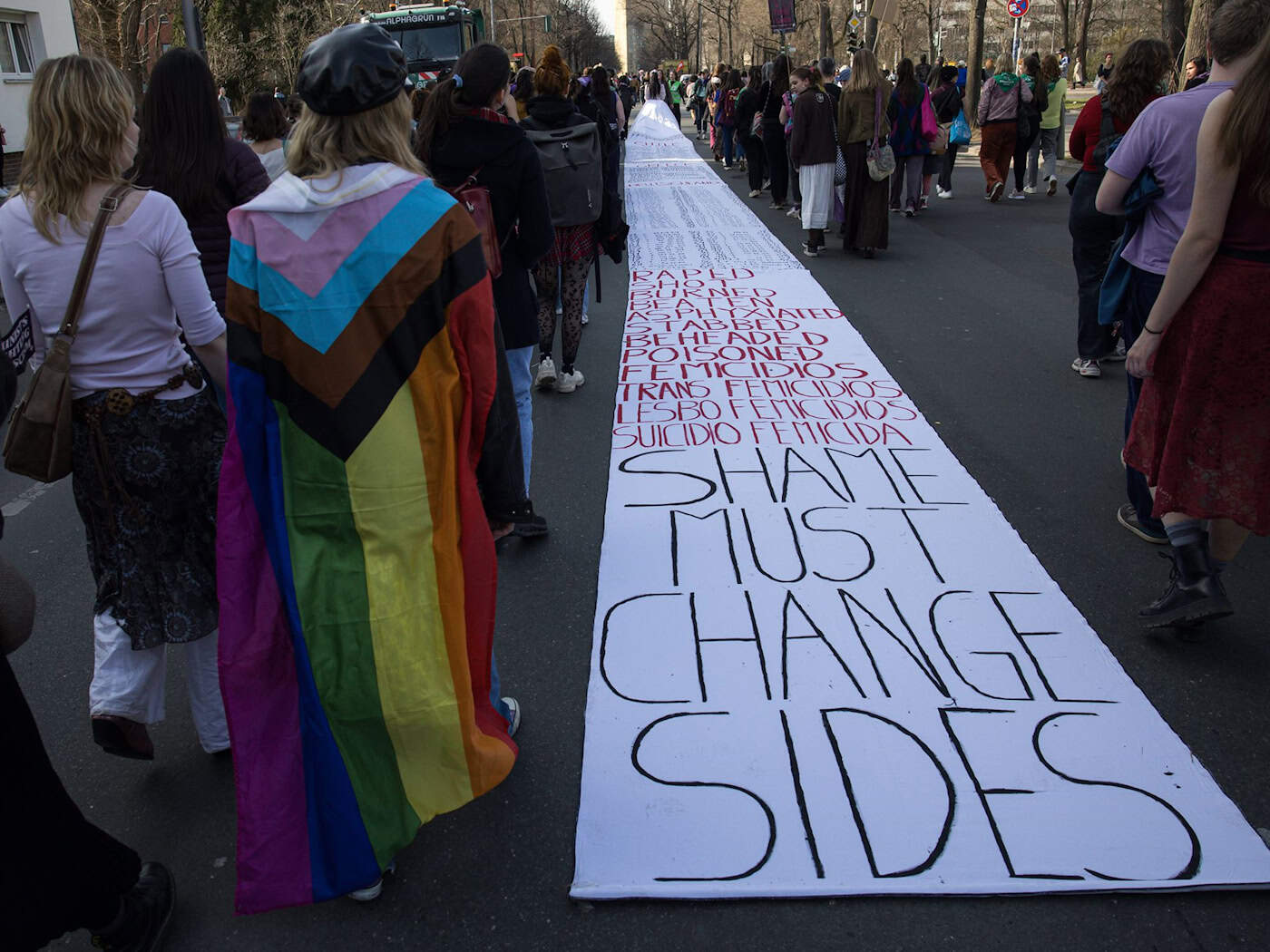 Demonstration zum internationalen Frauentag 2025. (Archivbild)  / Foto: Hannes P. Albert/dpa