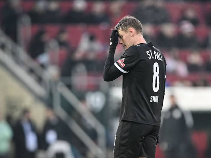 Eric Smith fehlt dem FC St. Pauli wegen einer Wadenverletzung. (Archivbild) / Foto: Harry Langer/dpa