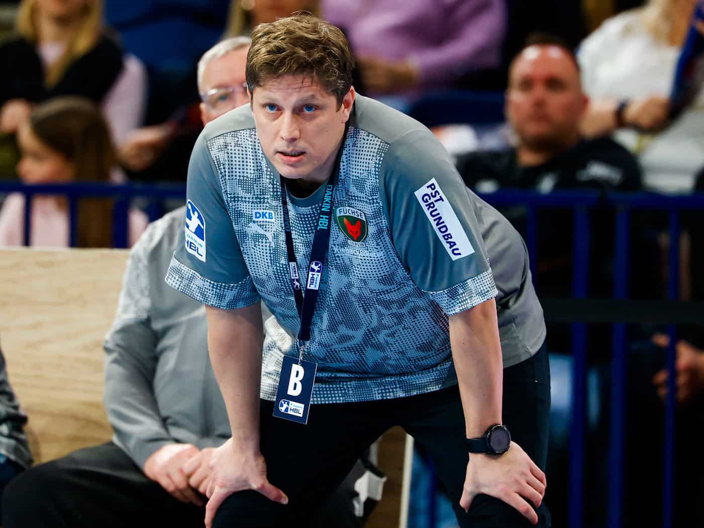 Füchse-Trainer Nicolej Krickau sieht einen Aufwärtstrend / Foto: Frank Molter/dpa