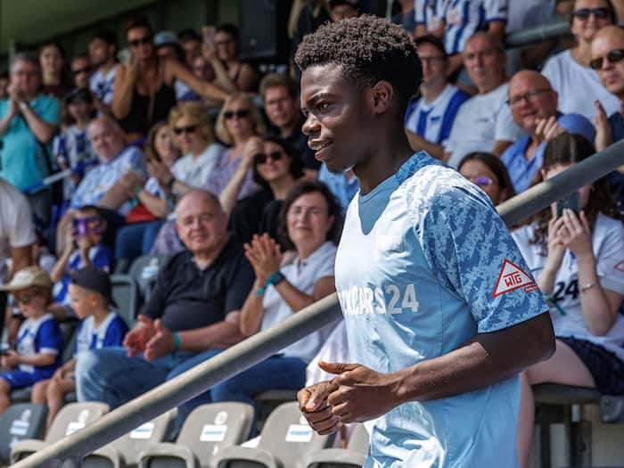 Könnte gegen Bochum in Herthas Startelf stehen: Der 18 Jahre alte Boris Lum. / Foto: Andreas Gora/dpa