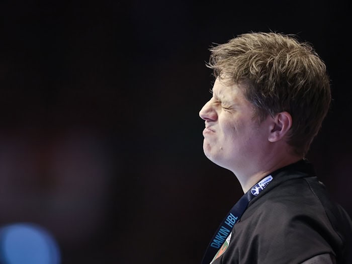 Trotz der Pleite sah Füchse-Trainer Nicolej Krickau einen guten Auftritt seines Teams in Magdeburg / Foto: Ronny Hartmann/dpa-Zentralbild/dpa