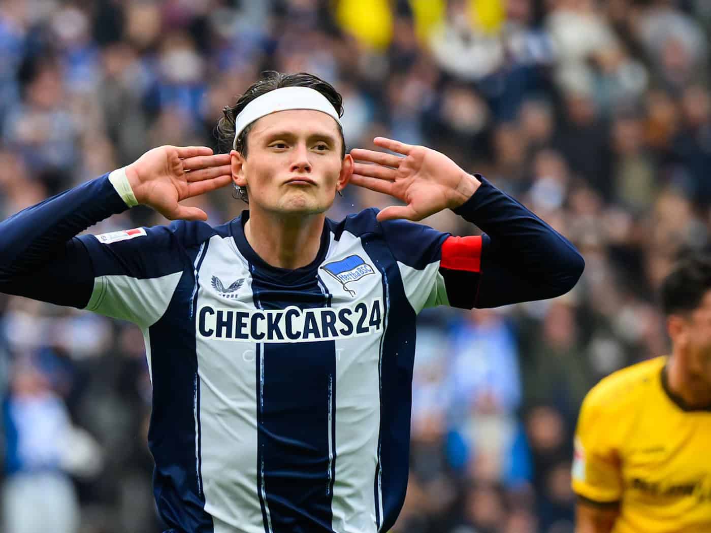 Fabian Reese besitzt bei Hertha einen Vertrag bis 2030. (Archivbild) / Foto: Robert Michael/dpa