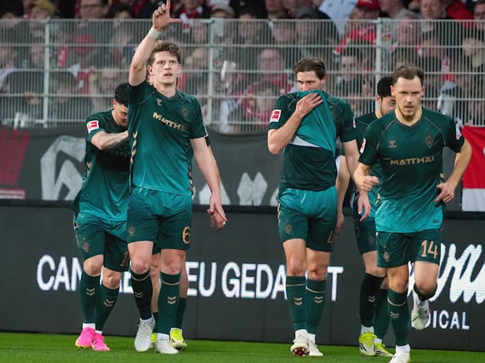 Werder ging in Halbzeit eins in Führung. / Foto: Soeren Stache/dpa