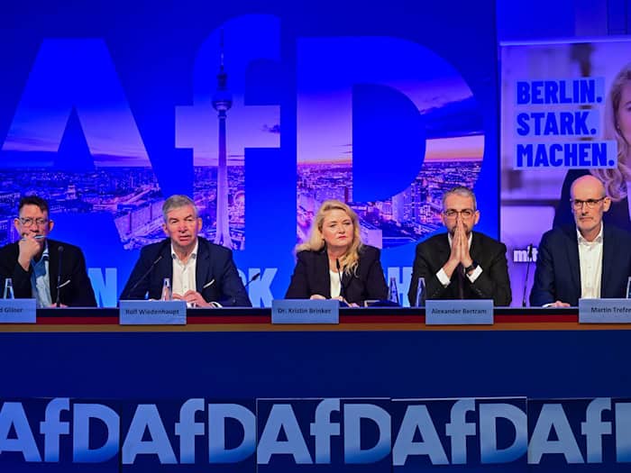 Die AfD hofft bei der Wahl zum Berliner Abgeordnetenhaus am 20. September auf Stimmengewinne.  / Foto: Sebastian Christoph Gollnow/dpa