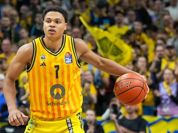 Youngster Jack Kayil war mit 17 Punkten bester Alba-Werfer in Ulm (Archivbild) / Foto: Soeren Stache/dpa