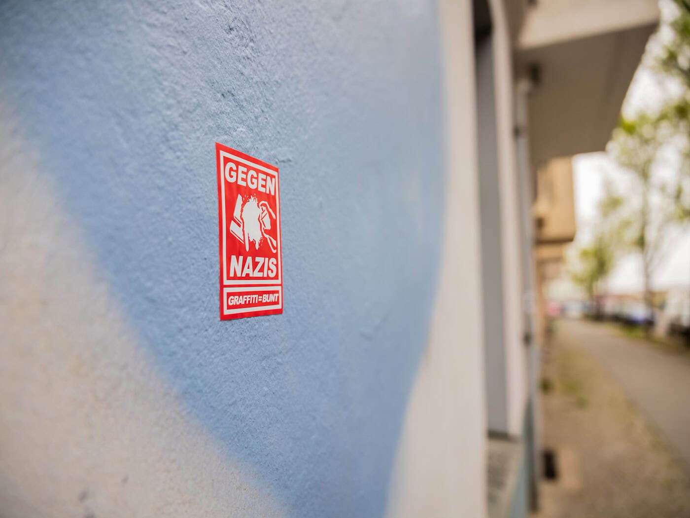 Vor zwei Wochen gab es in Ueckermünder Straße bereits antisemitische Schmiereien. (Archivbild) / Foto: Christoph Soeder/dpa