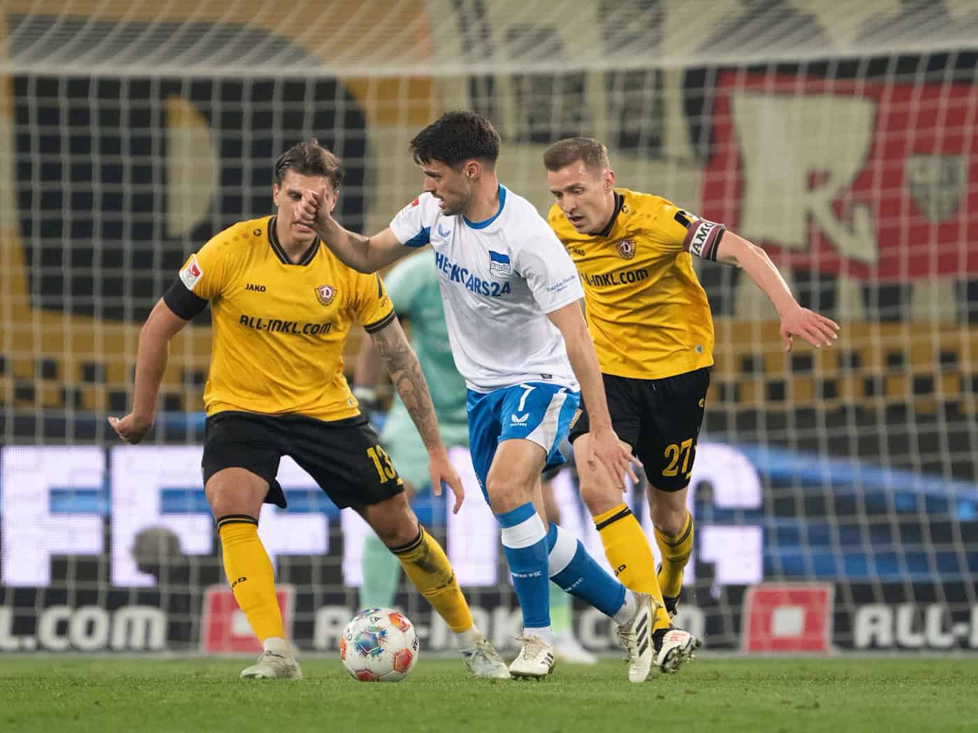 Josip Brekalo (M) fehlt Hertha in den kommenden zwei Spielen. (Archivbild) / Foto: Sebastian Kahnert/dpa