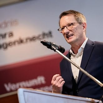 Das BSW in Berlin hat das Ziel, nach der Wahl im September ins Landesparlament einzuziehen - Co-Landesvorsitzender Alexander King tritt als Spitzenkandidat an. (Archivbild)  / Foto: Christoph Soeder/dpa