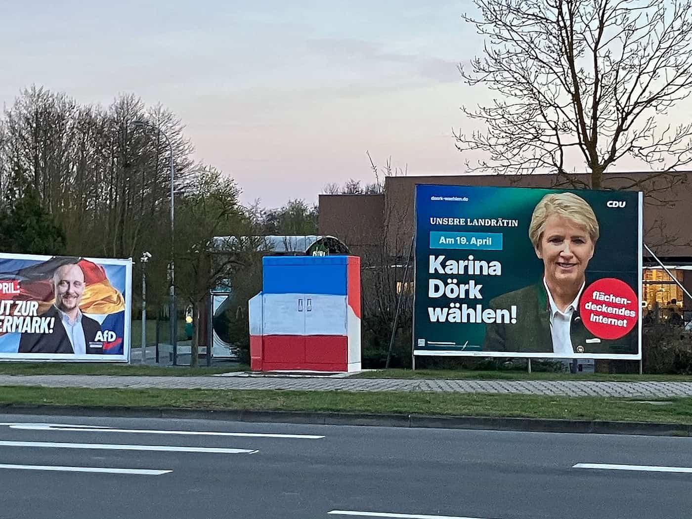 Bei der Landratswahl in der Uckermark trifft CDU-Landrätin Karina Dörk auf AfD-Bewerber Felix Teichner. (Archivbild) / Foto: Monika Wendel/dpa