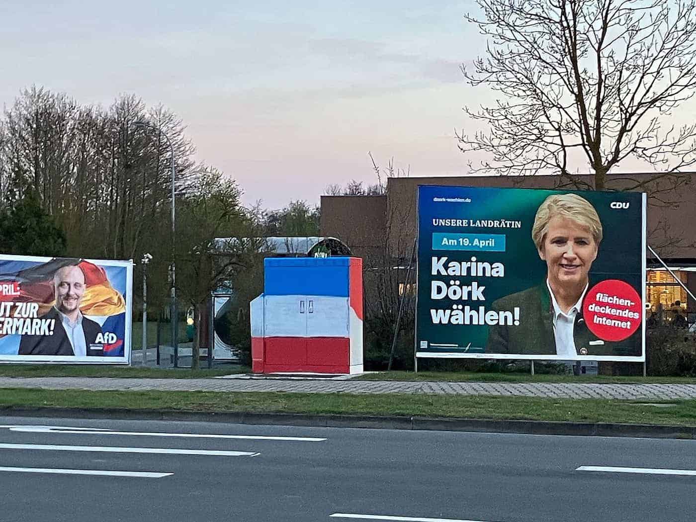 Bei der Landratswahl in der Uckermark trifft CDU-Landrätin Karina Dörk auf AfD-Bewerber Felix Teichner.  / Foto: Monika Wendel/dpa