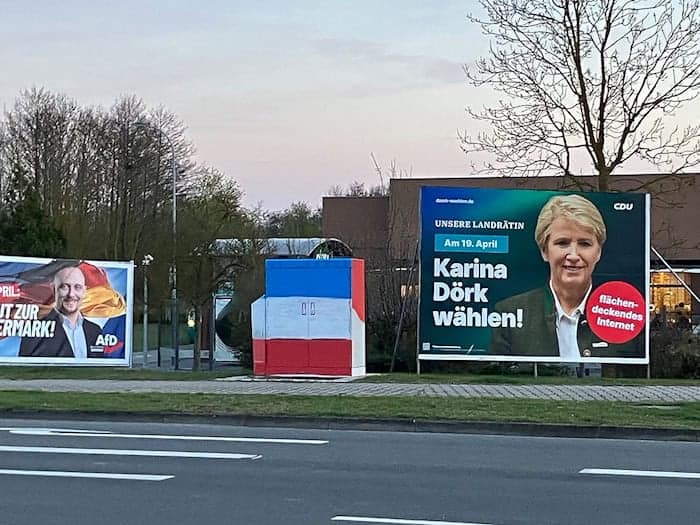 Bei der Landratswahl in der Uckermark trifft CDU-Landrätin Karina Dörk auf AfD-Bewerber Felix Teichner.  / Foto: Monika Wendel/dpa