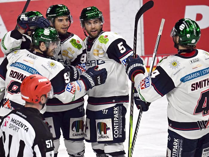 Die Eisbären Berlin stehen erneut im Finale der DEL. / Foto: Federico Gambarini/dpa