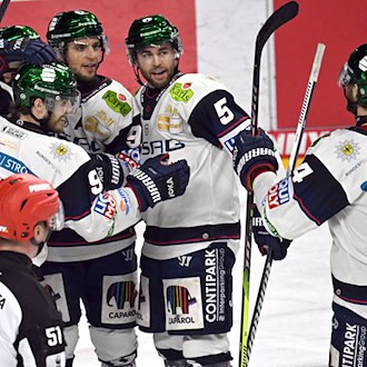 Die Eisbären Berlin stehen erneut im Finale der DEL. / Foto: Federico Gambarini/dpa