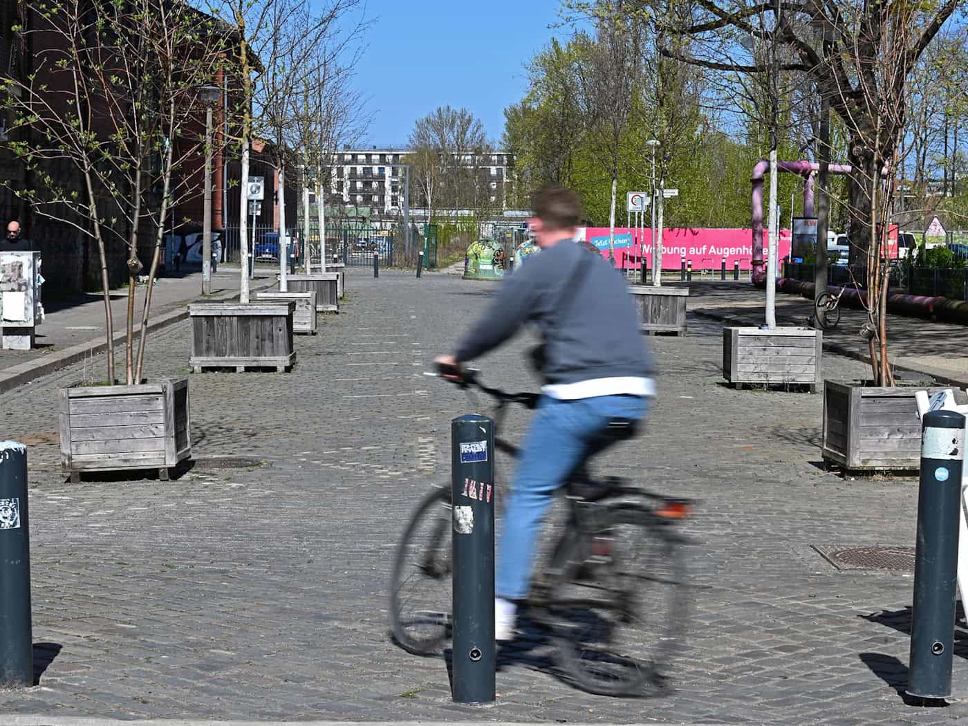 In der Danneckerstraße soll es nach dem Wunsch des Bezirksamts künftig noch deutlich grüner werden.  / Foto: Michael Brandt/dpa