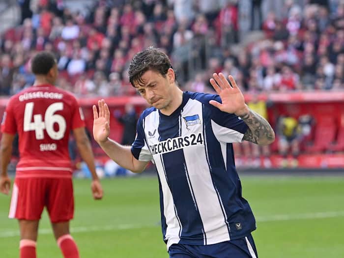 Ob Dawid Kownacki in Braunschweig spielen kann, ist noch fraglich. (Archivbild) / Foto: Anke Waelischmiller/dpa