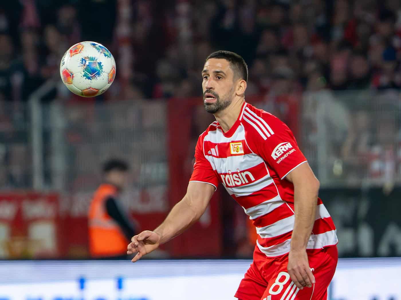 Rani Khedira wird mit einem Wechsel von Union Berlin zu Borussia Mönchengladbach in Verbindung gebracht. (Archivbild) / Foto: Soeren Stache/dpa