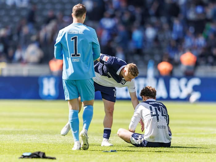 Die Hertha verliert schon wieder trotz großer Überlegenheit.  / Foto: Andreas Gora/dpa