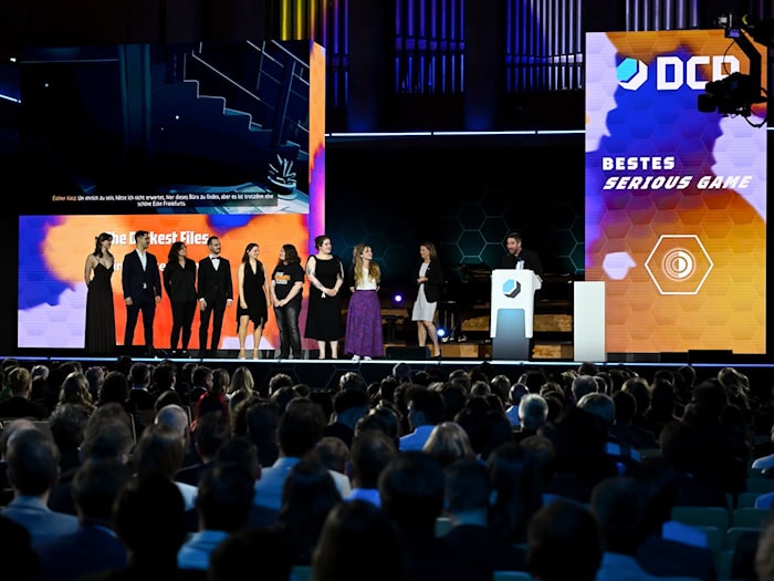 Doppelter Gewinner: «The Darkest Files» von Paintbucket Games wurde als bestes deutsches Spiel und bestes Serious Game ausgezeichnet. / Foto: Sven Hoppe/dpa