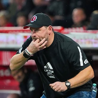 Steffen Baumgart steht vor seinem 50. Pflichtspiel als Union-Trainer. (Archivbild) / Foto: Soeren Stache/dpa