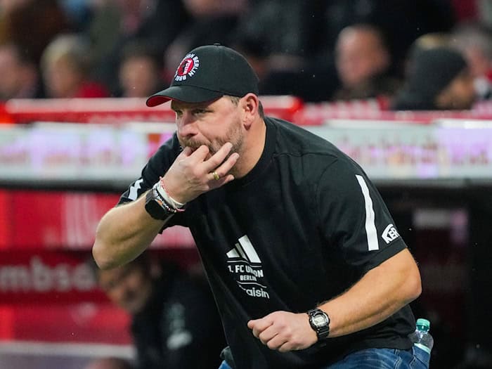 Steffen Baumgart steht vor seinem 50. Pflichtspiel als Union-Trainer. (Archivbild) / Foto: Soeren Stache/dpa