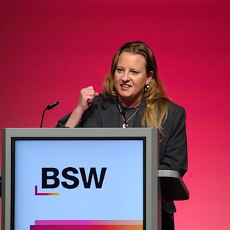 Friederike Benda will an der Spitze der BSW-Landespartei n Brandenburg bleiben.  (Archivbild) / Foto: Klaus-Dietmar Gabbert/dpa