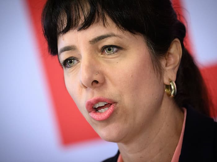 Elif Eralp will die Berliner Linke als Spitzenkandidatin zum Wahlsieg am 20. September führen. (Archivbild)  / Foto: Bernd von Jutrczenka/dpa