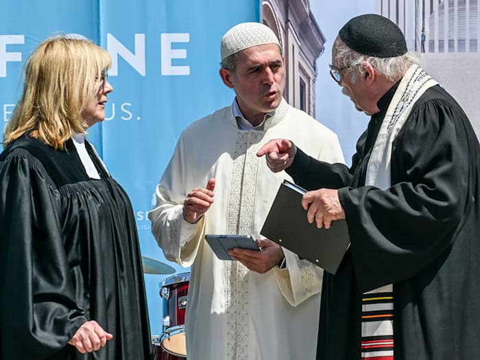 Das House of One in Berlin wird von Vertretern des Christentums, des Judentums und des Islam getragen.     / Foto: Jens Kalaene/dpa