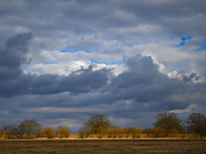 Am Wochenende wird das Wetter wechselhaft. Der Deutsche Wetterdienst rechnet örtlich mit Schauern, trotzdem zeigt sich auch die Sonne. (Archivbild) / Foto: Patrick Pleul/dpa