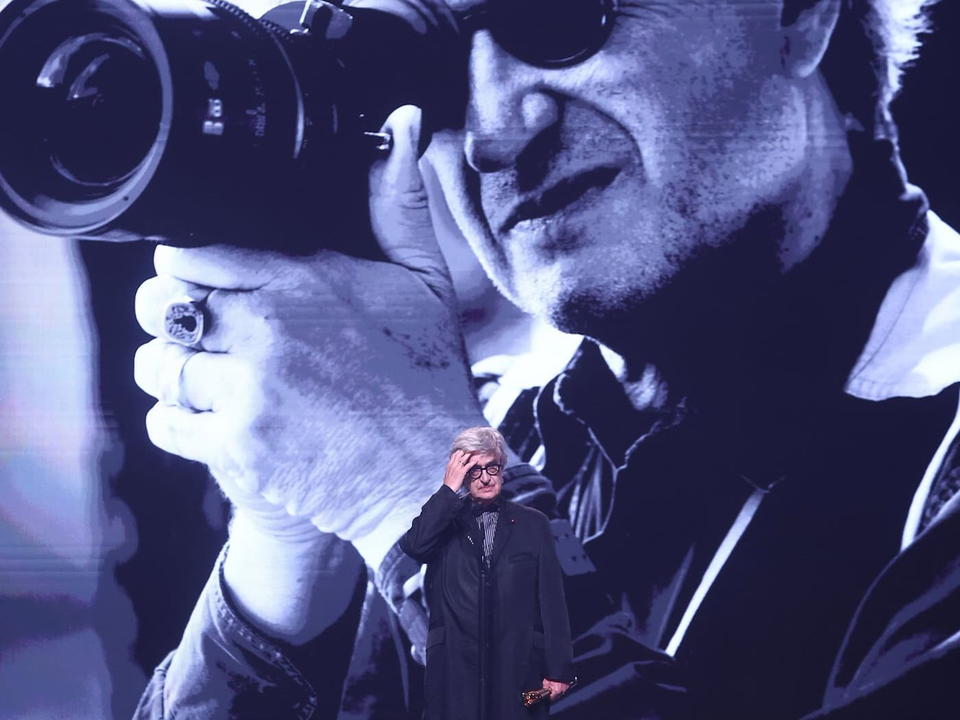 Wim Wenders wurde mit einem Ehrenpreis ausgezeichnet. / Foto: Christoph Soeder/dpa