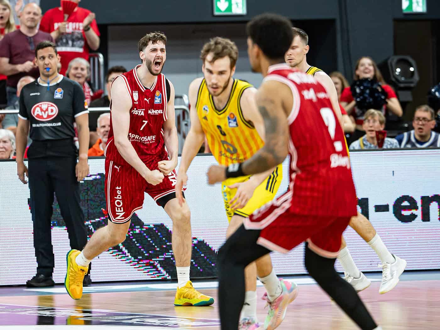 Albas Nationalspieler Malte Delow blieb im dritten Spiel gegen Bamberg glücklos. / Foto: Daniel Löb/dpa