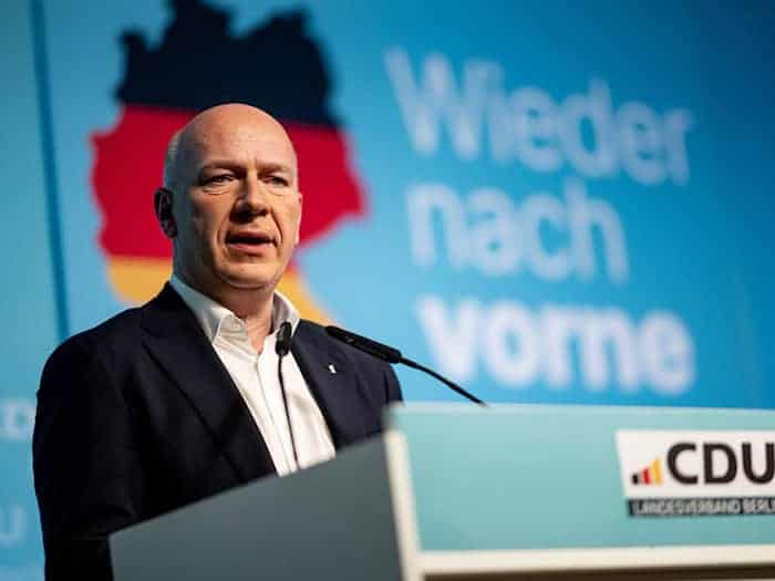 Die Berliner CDU unter dem Regierenden Bürgermeister Kai Wegner hat ihr Wahlprogramm vorgelegt. (Archivbild) / Foto: Fabian Sommer/dpa