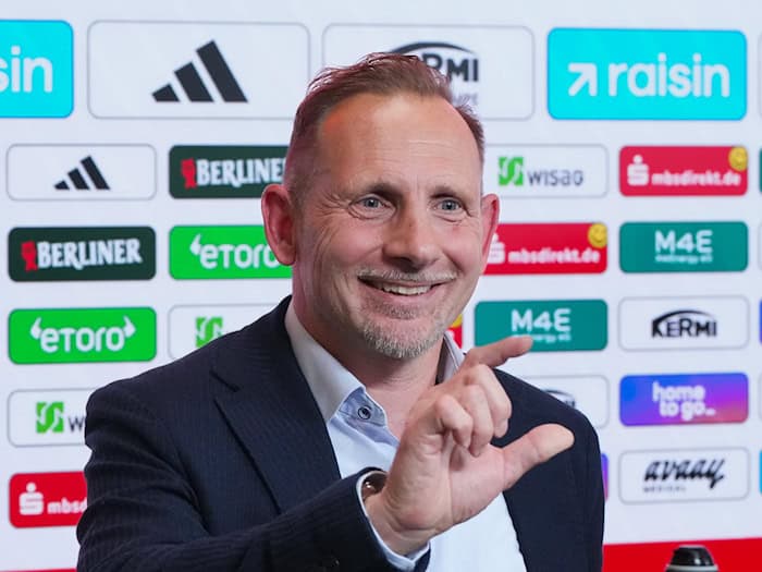 Union-Trainer Mauro Lustrinelli. (Archivbild) / Foto: Soeren Stache/dpa