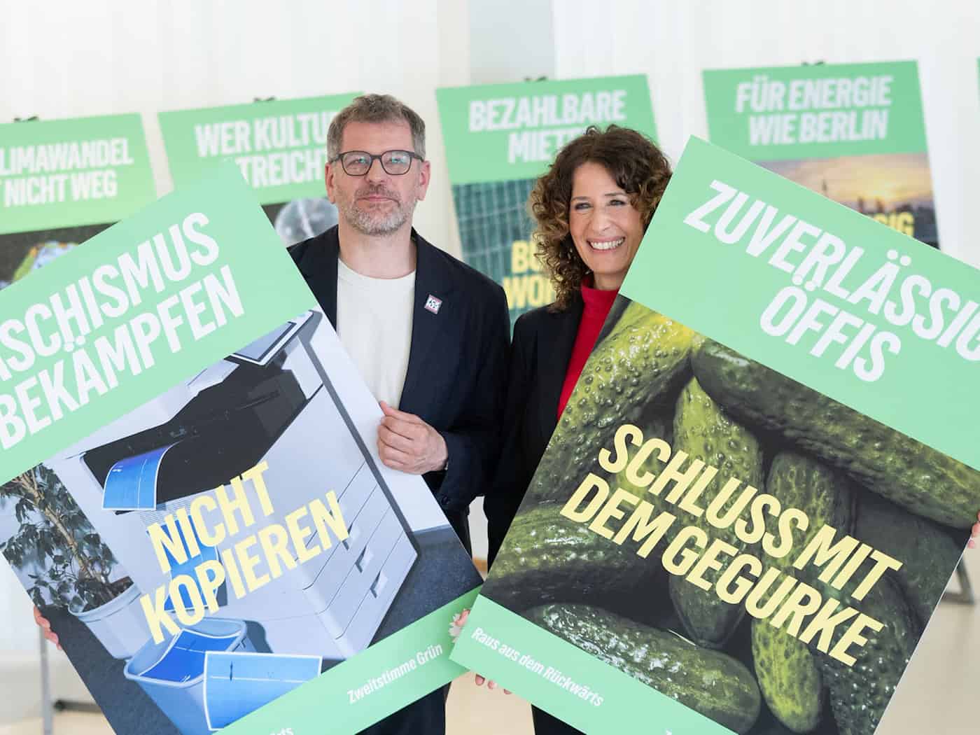 Die Grünen setzen im Wahlkampf auf markige Sprüche. / Foto: Sebastian Christoph Gollnow/dpa