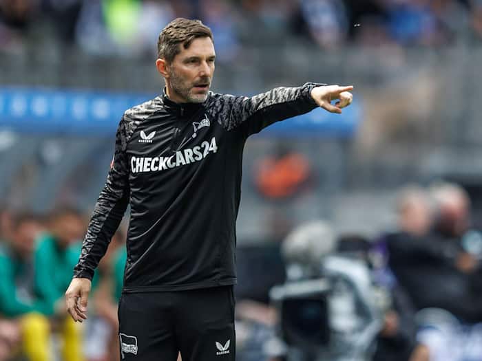 Hertha-Trainer Stefan Leitl wird nicht mehr auf viele Stars zurückgreifen können. (Archivbild) / Foto: Andreas Gora/dpa