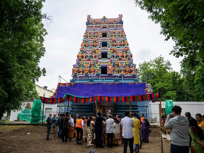 Hindu-Tempel in Berlin Neukölln eröffnet nach über zwei Jahrzehnten.  / Foto: Christophe Gateau/dpa