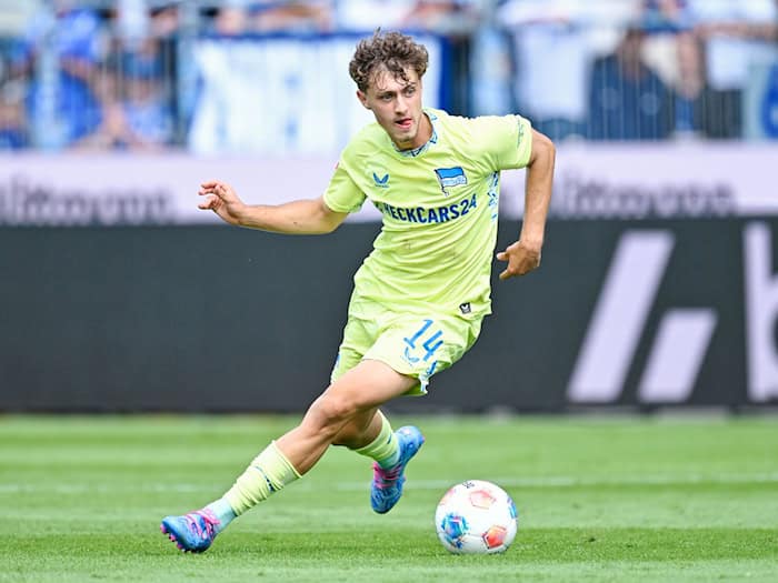 Mit Elversberg in der Bundesliga: Maurice Krattenmacher (Archivbild). / Foto: Uwe Anspach/dpa