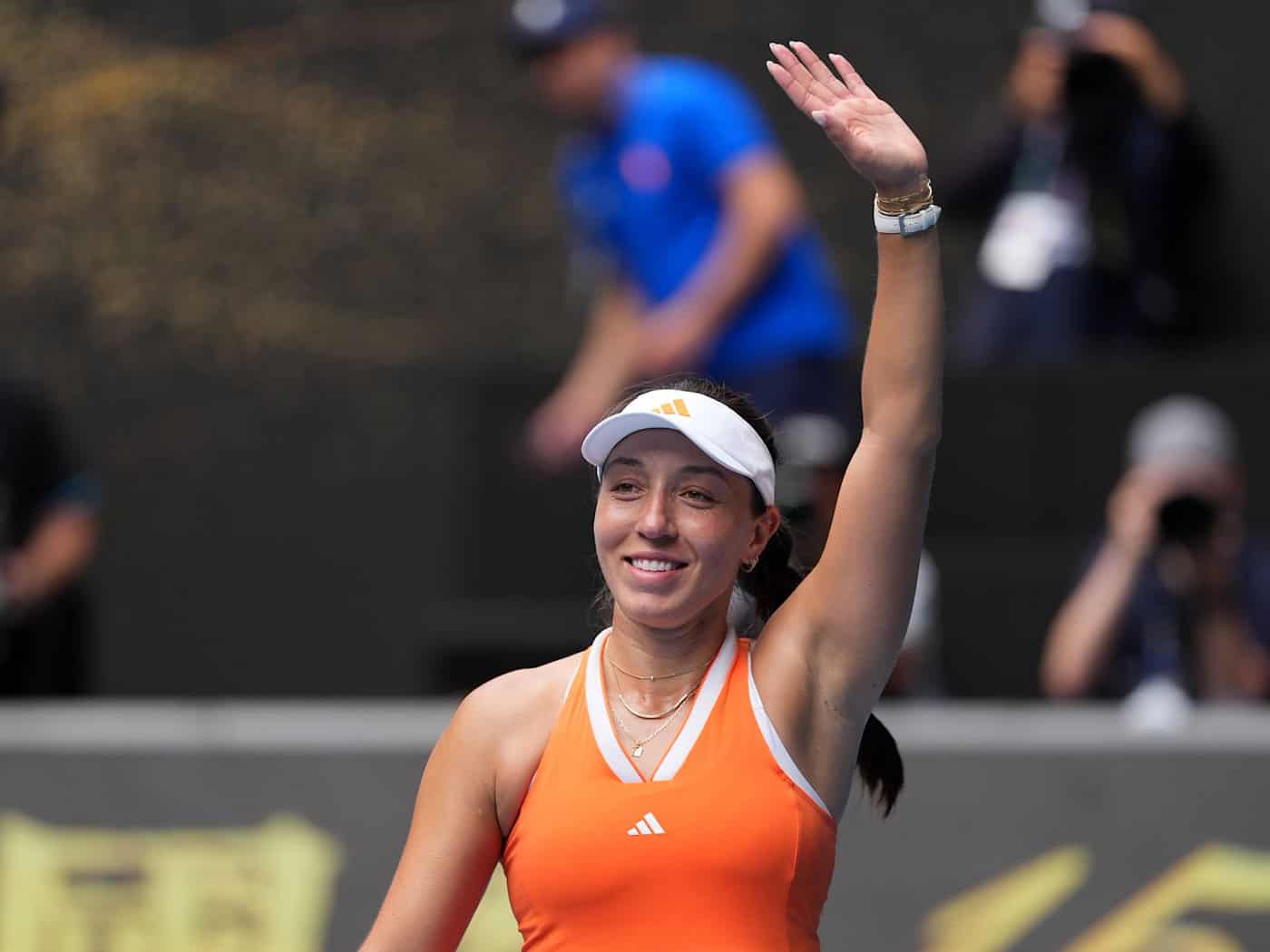 Jessica Pegula hat als erste Spielerin das Halbfinale von Berlin erreicht. (Archivbild) / Foto: Aaron Favila/AP/dpa