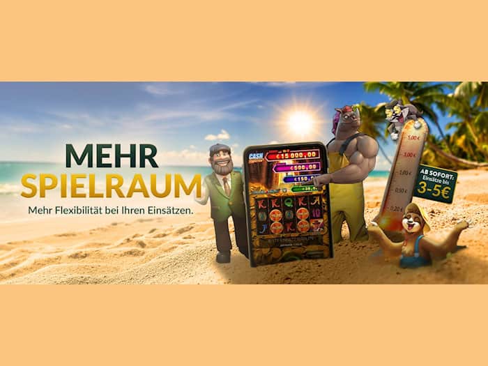 Erlebe mehr Flexibilität und höhere Einsatzmöglichkeiten bei deinen Lieblingsslots – jetzt bei DIE SPIELBANK. / Bild: DIE SPIELBANK