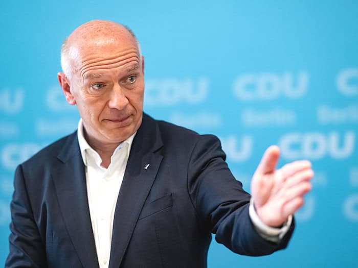 Berlins Regierender Bürgermeister Kai Wegner ist nicht mehr CDU-Spitzenkandidat für die Abgeordnetenhauswahl.   / Foto: Fabian Sommer/dpa