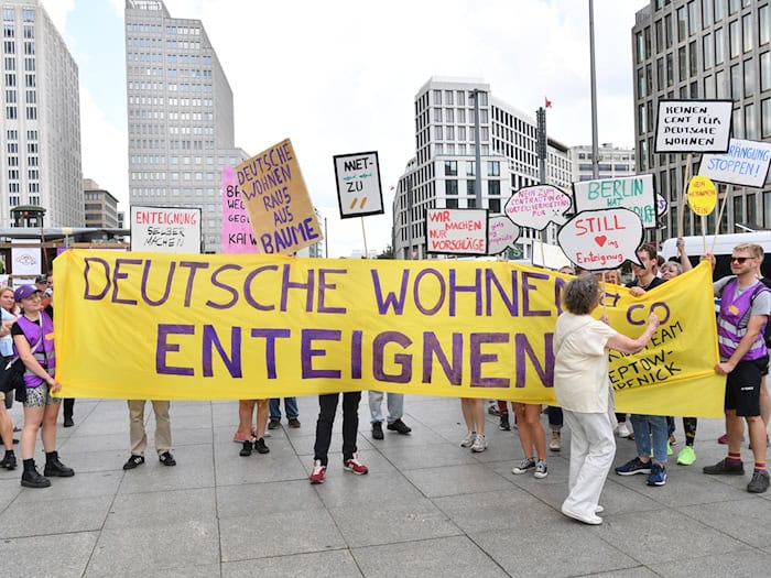 Vor allem in Berlin waren etwaige Enteignungen von Immobilienkonzernen mehrfach Wahlkampfthema. (Archivfoto) / Foto: Paul Zinken/dpa