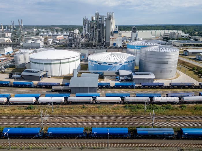 Die SKW Piesteritz zählt zu den größten Herstellern von Ammoniak und Harnstoff in Deutschland. / Foto: Jan Woitas/dpa