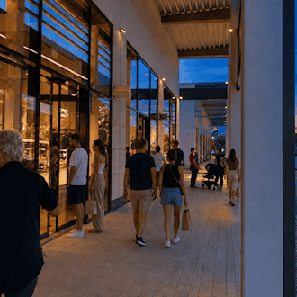 Die Outlets Schwarzheide laden zum nächsten Late Night Shopping mit Food-Truck und Musik.  Foto: DSN, AI modified 