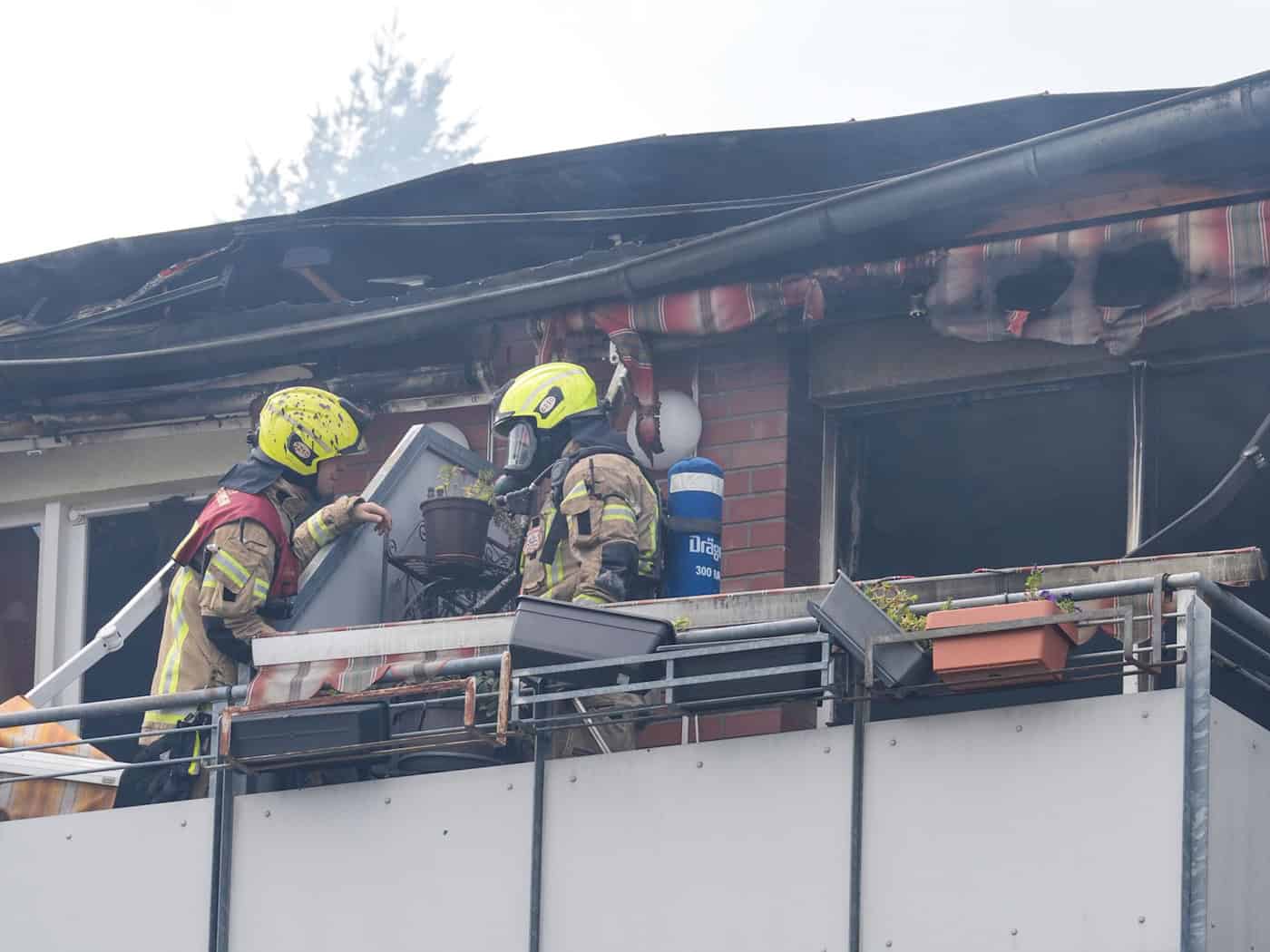 Feuer in Wohnanlage - Polizei ermittelt wegen Brandstiftung