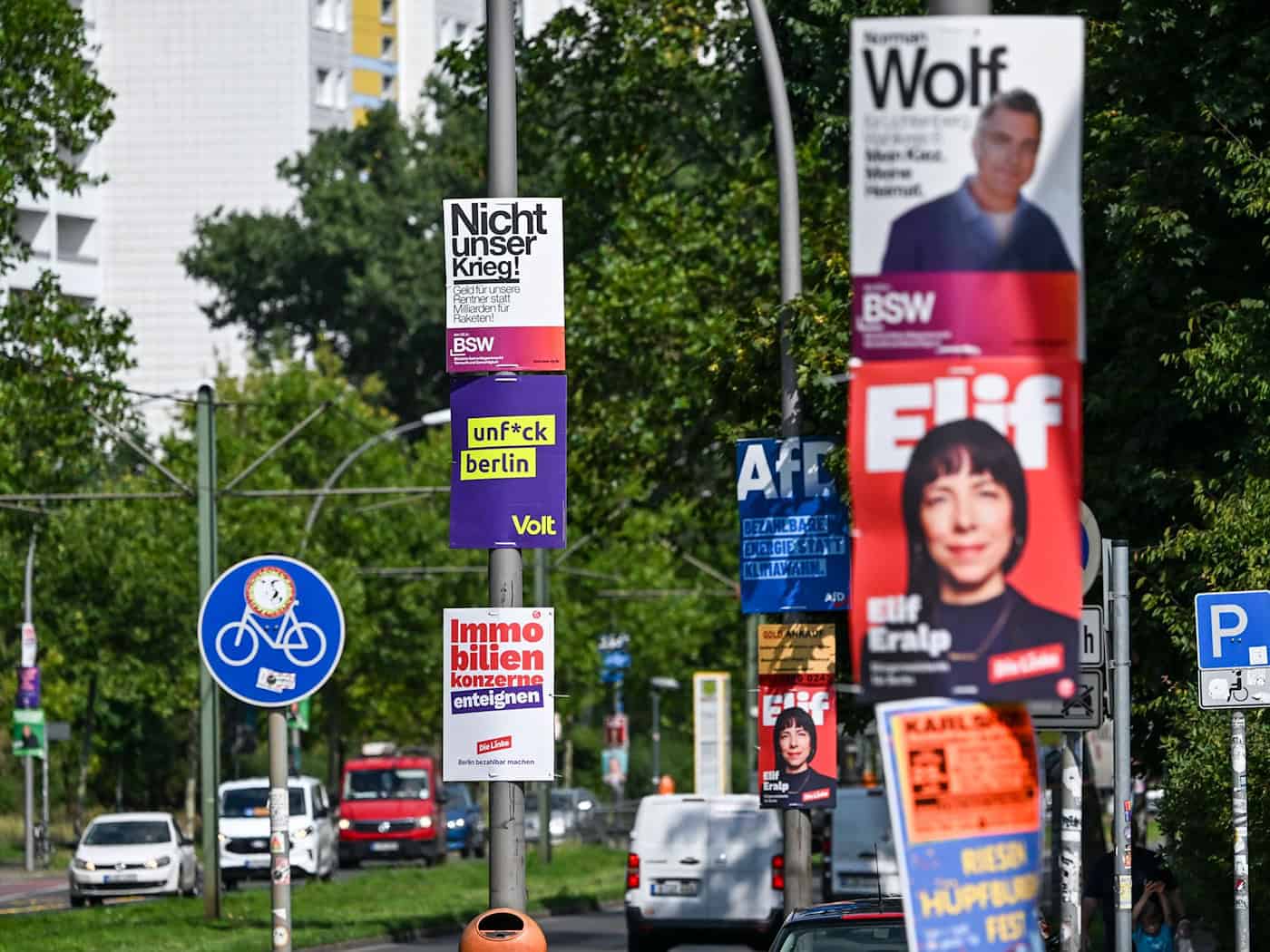 Plakatieren für den Wahlkampf - zahlreiche Verstöße
