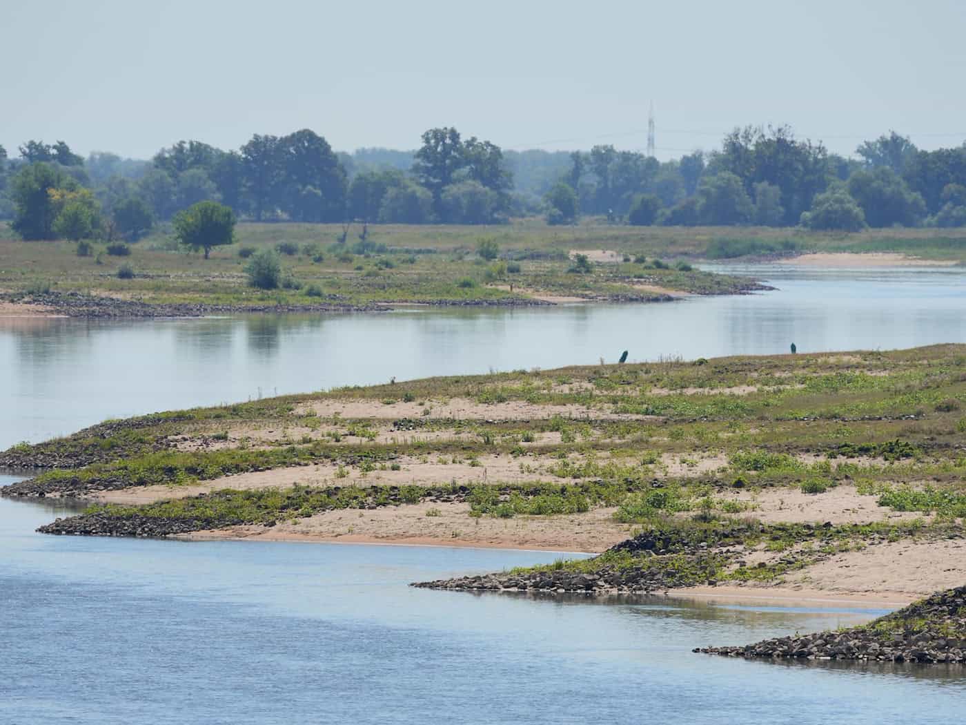 Sand statt Wasser: Pegelstand in Wittenberge sehr niedrig