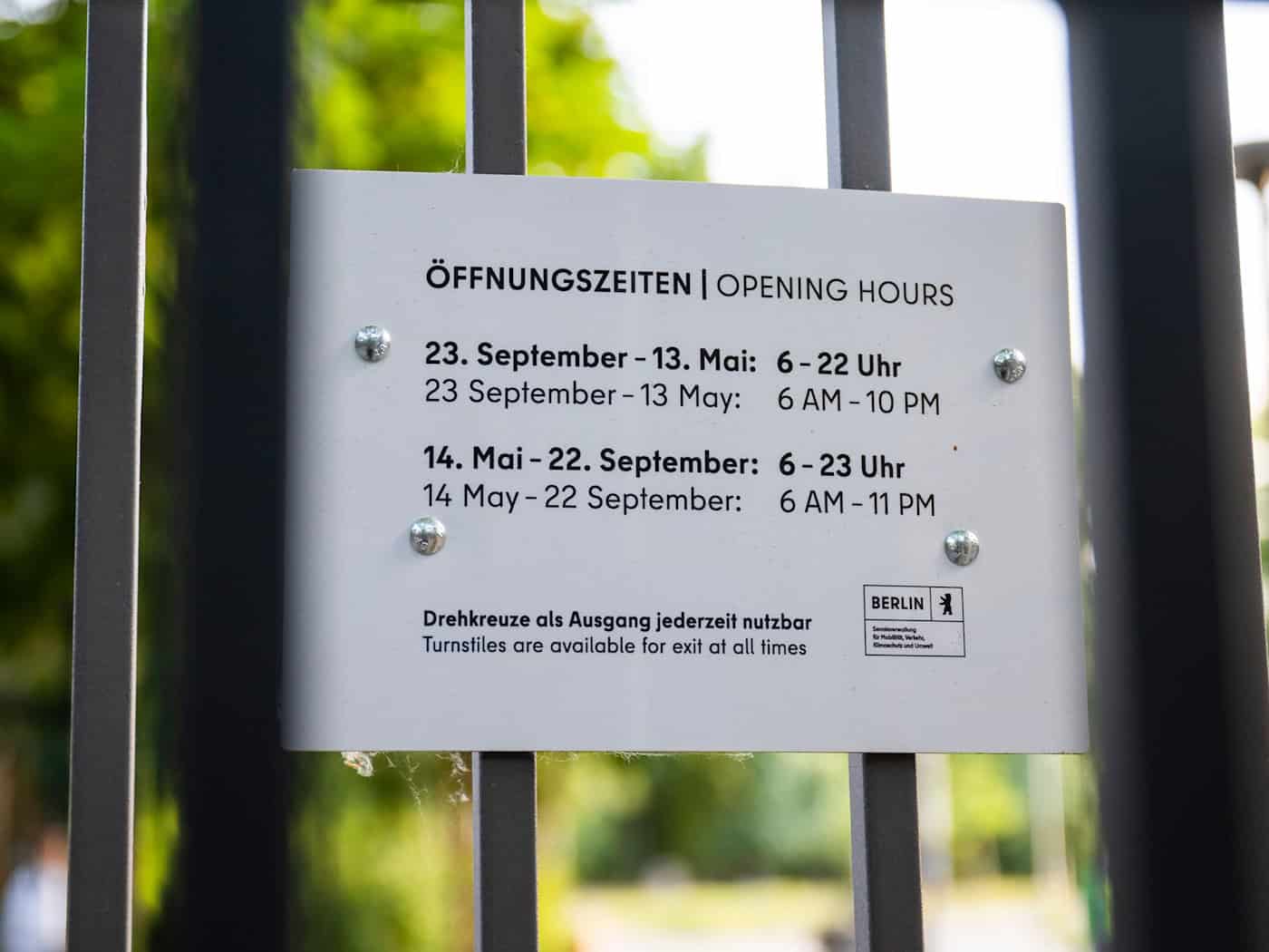 Krach lehnt nächtliche Schließung des Görlitzer Parks in Kreuzberg ab
