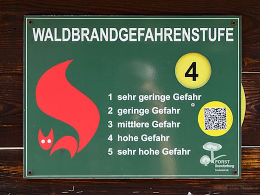 Waldbrandgefahr in Brandenburg steigt