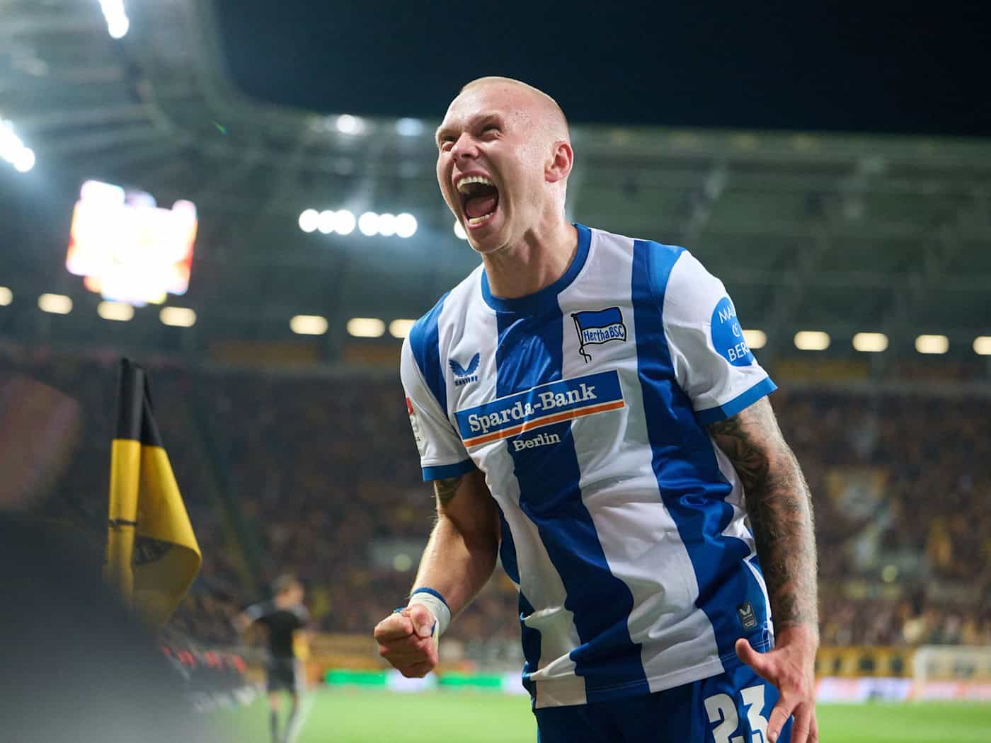 Hertha gewinnt 2:1 in Dresden und bleibt makellos an der Spitze